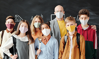 Des masques spécifiques à l'école